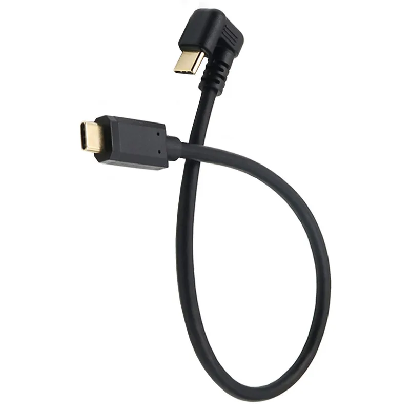 Cable USB 3.1C a C, Cable de datos de carga tipo C, codo en forma de U, Cable de 0,3 grados para portátil, tableta y teléfono móvil, 180 M, 10gbps, 5A - imagen 3