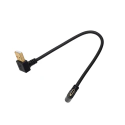 Cable USB-C corto 25 cm 90 Grados carga rápida 2A