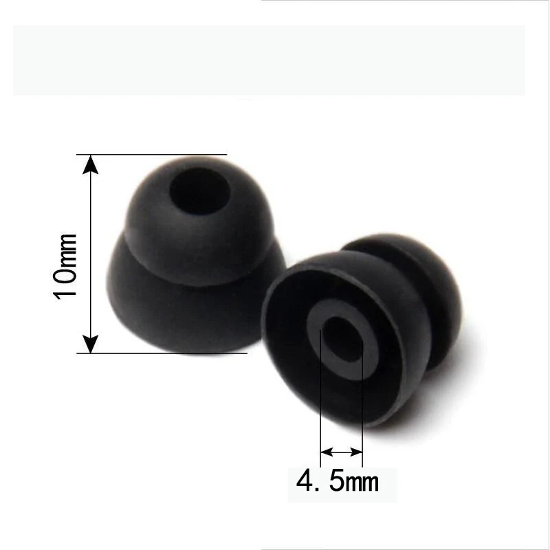 Fundas de silicona de dos capas para auriculares, almohadillas para los oídos de 4,5mm, 6 piezas/3 pares - imagen 2