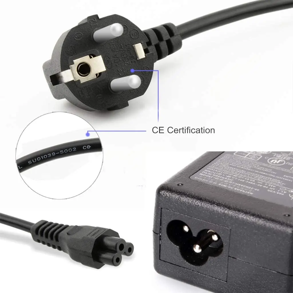 1,5 M UE EE. UU. Universal portátil cargador de 3 pines enchufe Cable adaptador de corriente para HP Dell Toshiba Sony ASUS Lenovo Samsung notebook - imagen 2