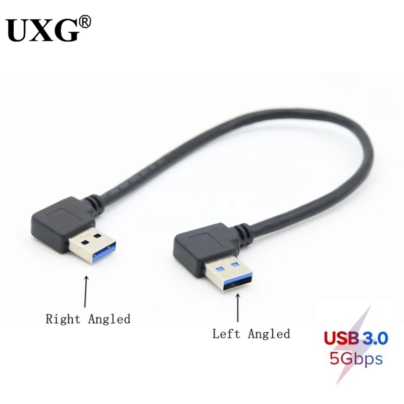 Cable Extensión USB 3.0 Type A Macho 90 Grados Izquierdo Pro