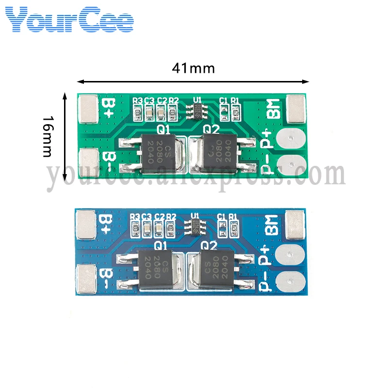2 uds BMS 2S 6,4 V 7,4 V 8A módulo de placa de protección de batería de litio 2 celdas PCB PCM para carga de paquete de celda de banco de energía - imagen 5