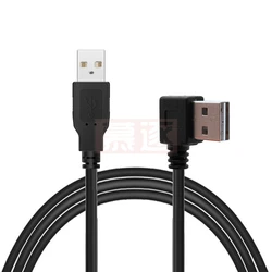 Cable 100cm USB 2,0 conector enchufable Cable de datos Enlaces de diseño reversibles y ángulo recto 90 grados