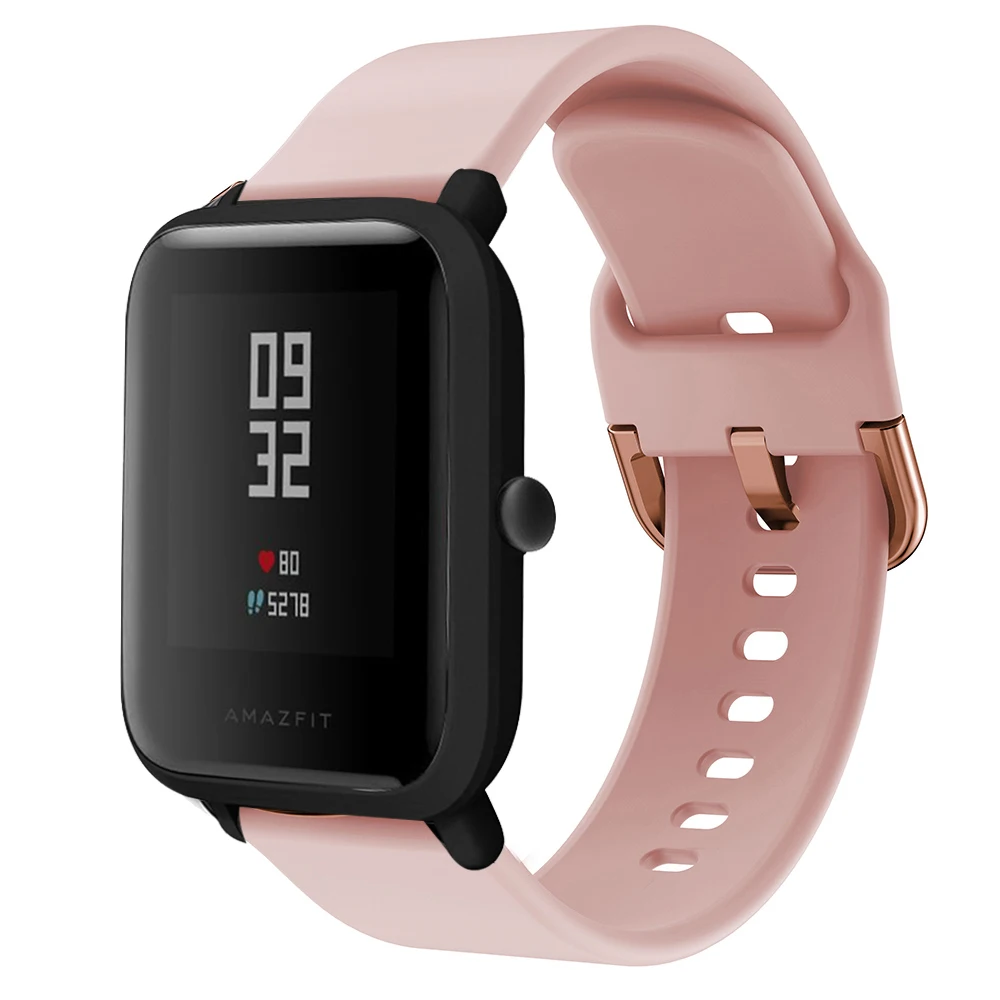 Correa de silicona de 20mm para Xiaomi Huami Amazfit Bip Lite Bip U/S Pop correa de reloj inteligente para Huami Amazfit GTS 4 3 2 - imagen 2