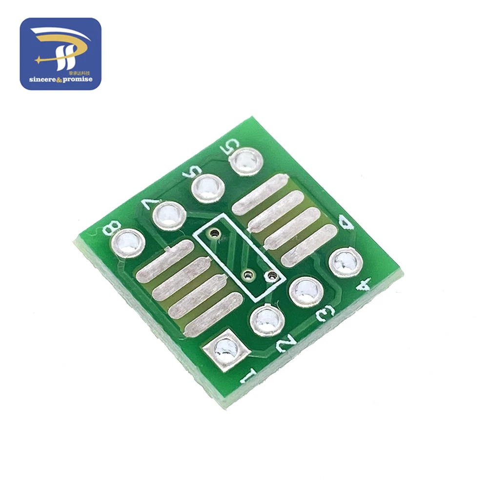 10 Uds SOP8 giro DIP8/SMD a DIP IC adaptador Socket SOP8/TSSOP8/SOIC8/SSOP8 placa a DIP adaptador placa convertidora 0,65mm 1,27mm - imagen 3