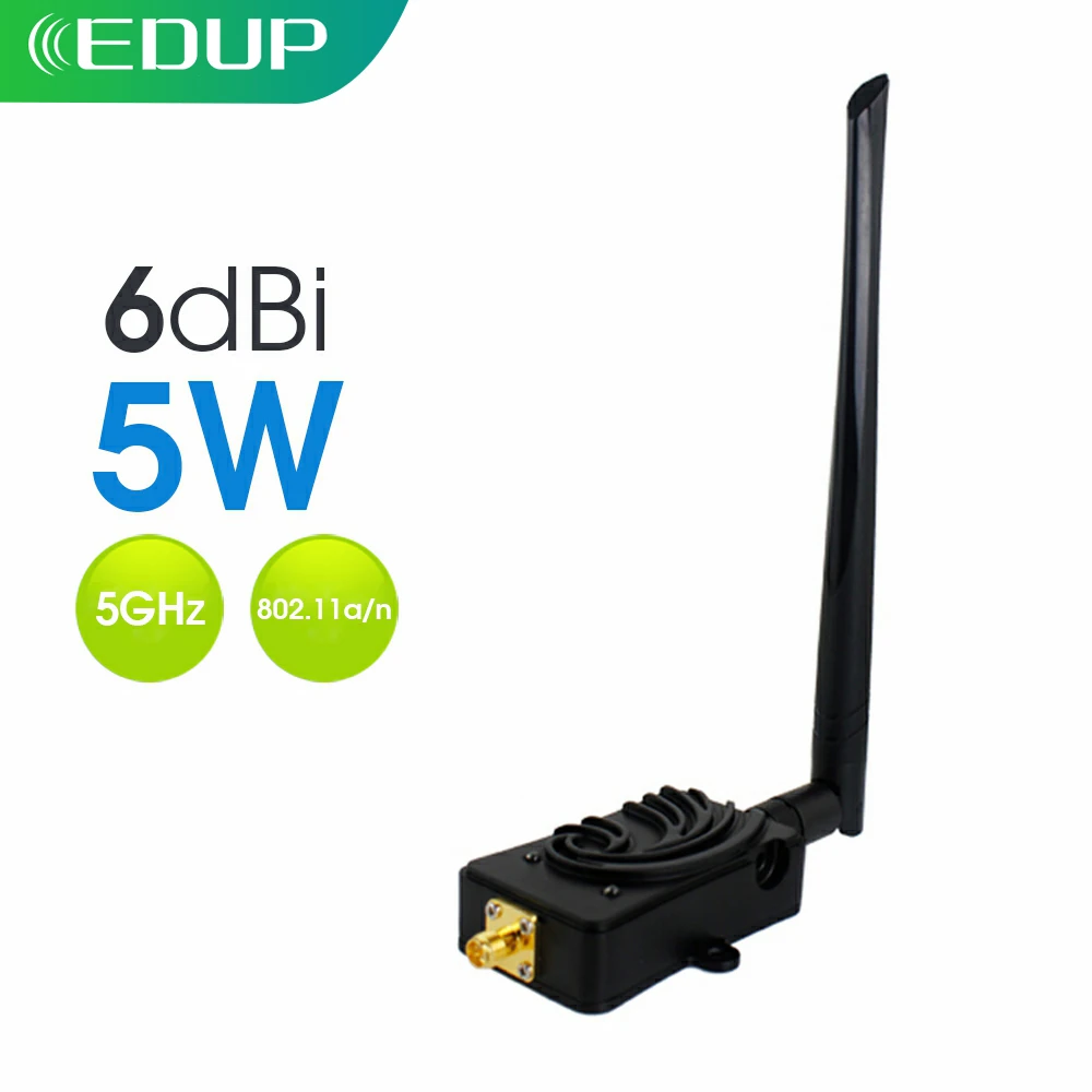 EDUP-AMPLIFICADOR DE POTENCIA WiFi, 5W, 5,8 GHz, adaptador de refuerzo de señal WiFi inalámbrico para modelo de cámara, avión, Control remoto, enrutador WI-FI