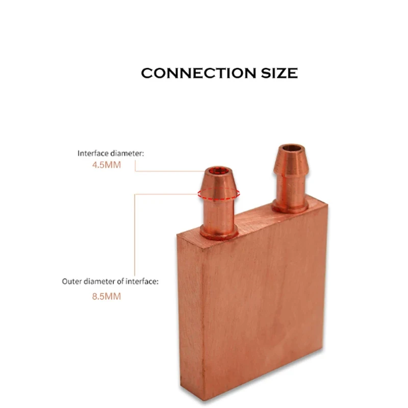 Radiador de bloque de agua de cobre, 40x40, 40x80, disipador térmico GPU para ordenador, placa de refrigeración por agua - imagen 5