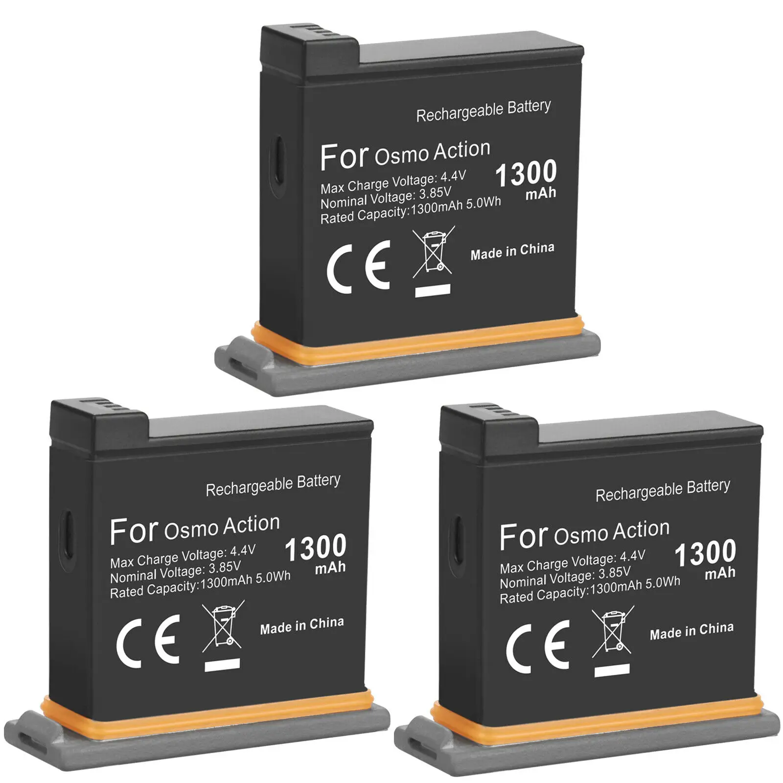 Batería OSMO action de 1300mAh + cargador rápido inteligente de 3 puertos para cámara deportiva DJI OSMO - imagen 5