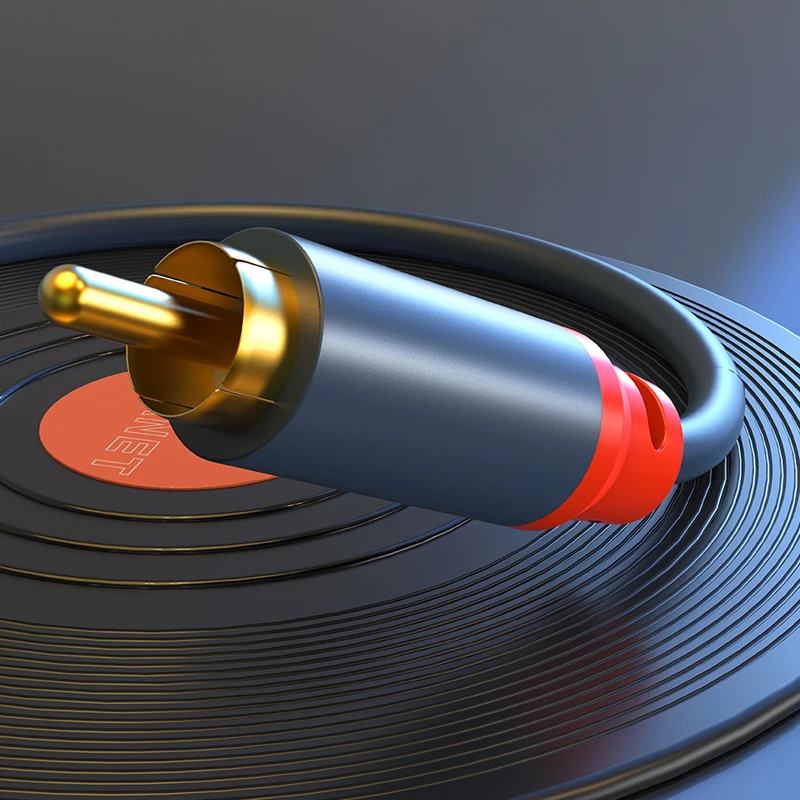 Cable Cabletime de 6,35mm a 2 RCA Jack Cable estéreo macho a macho Cable de Audio auxiliar chapado en oro para línea de amplificador de música C218 - imagen 2