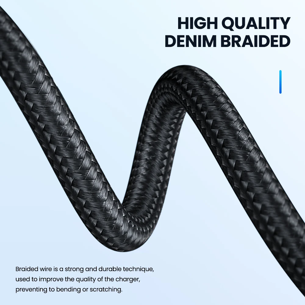 Elough-Cable USB tipo C de carga rápida para móvil, Cable de datos de 3A para Samsung Xiaomo 11, Huawei Poco, cargador tipo C - imagen 5