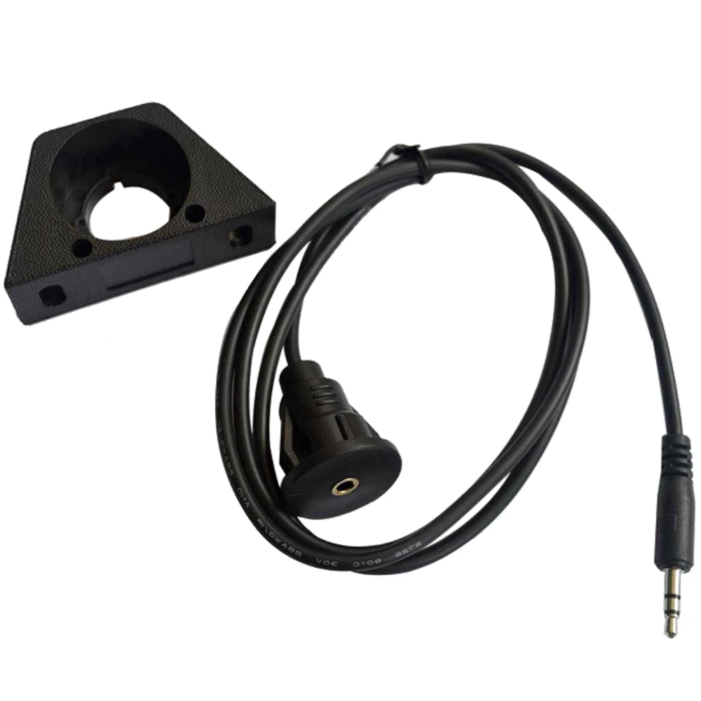 Cable de panel de instrumentos para automóvil y motocicleta, extensión de auriculares de 3,5mm con soporte, cable impermeable de audio de 1/2m - imagen 2