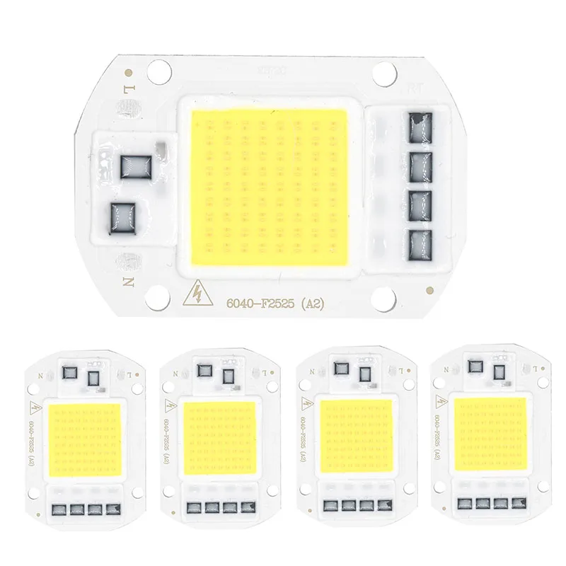 Bombilla LED COB Chip 50W 30W 20W 10W cuentas 220-240V No necesita controlador para reflector interior exterior módulo Led de retroiluminación CoolWhite - imagen 2