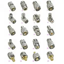 Adaptador Conector PL259 SO239 a N/BNC/UHF/SMA Coaxial Macho-Hembra