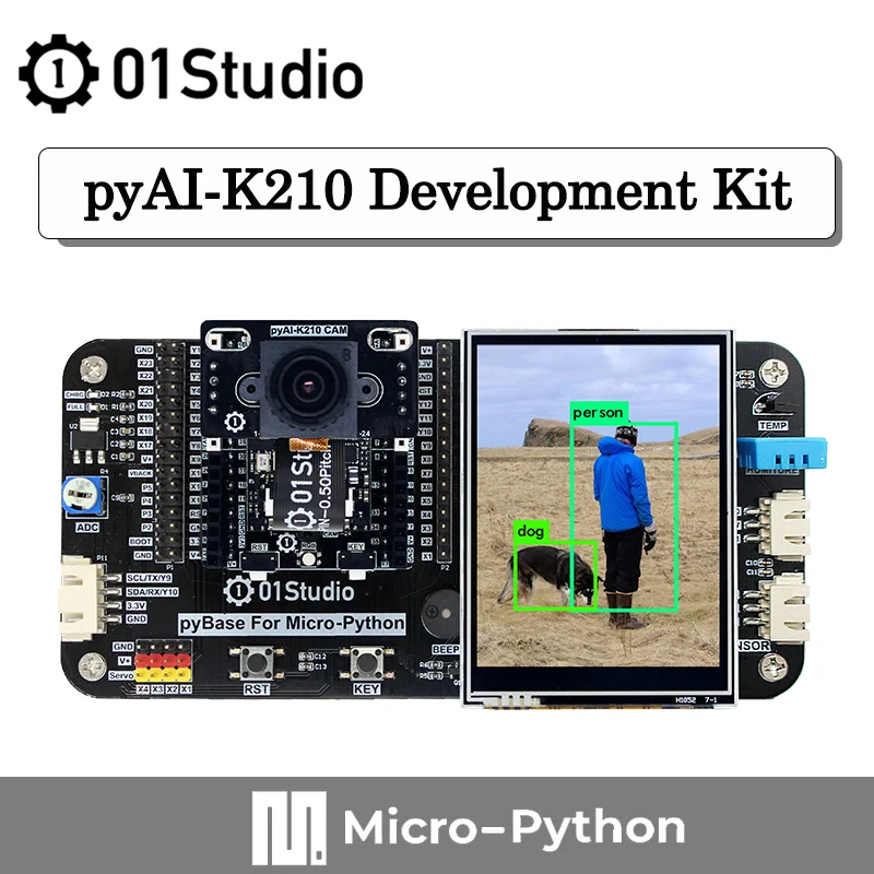 Kit de placa de desarrollo pyAI- K210 de estudio, pitón, Inteligencia Artificial AI, Visión de máquina, Micropython de aprendizaje profundo, 01 - imagen 2