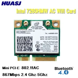 Tarjeta WiFi Intel 7260HMW AC1200 Dual Band Mini PCI-E Bluetooth 4.0