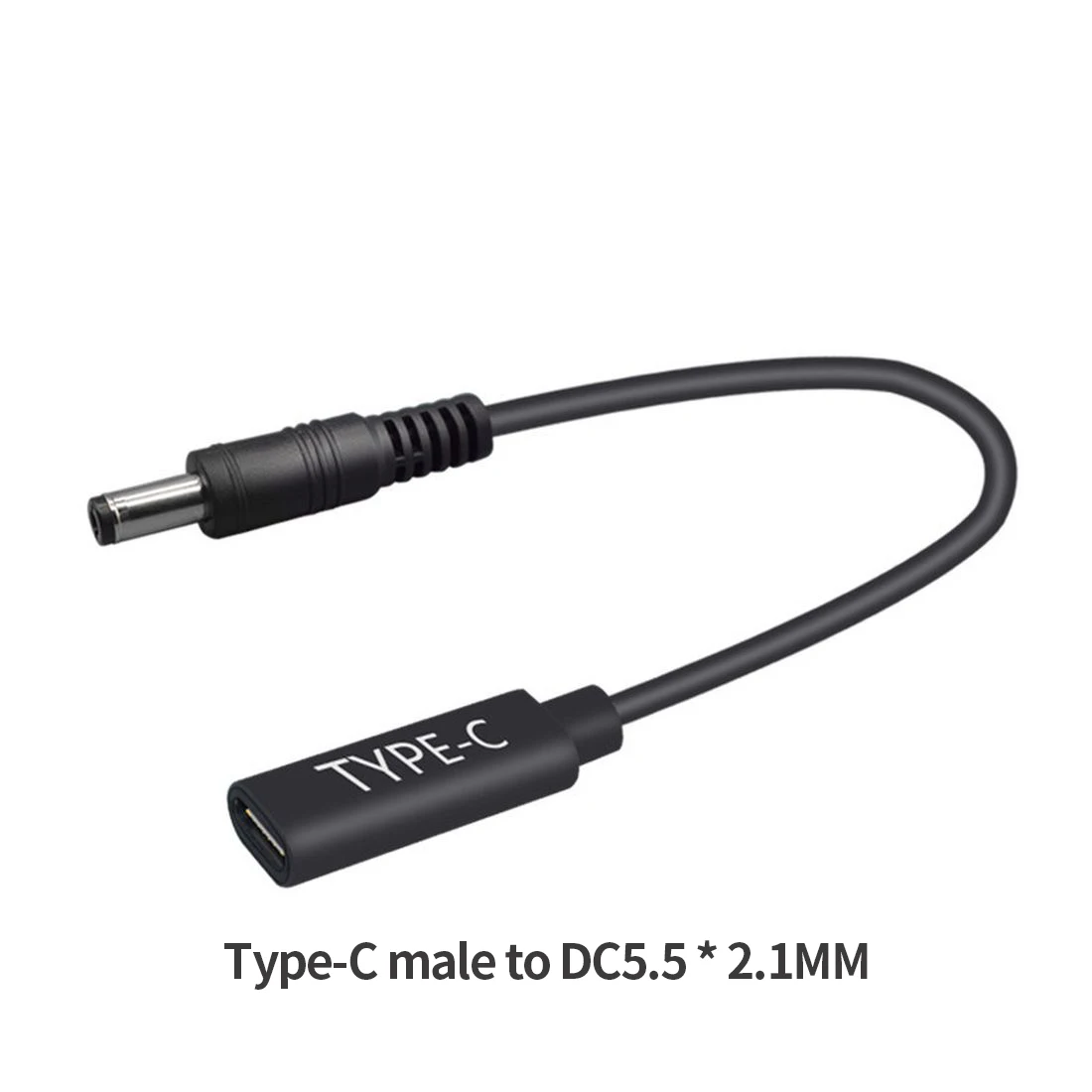 Cable de carga USB tipo C hembra a DC 5,5x2,5 5,5x2,1 macho, 15cm, 65W PD, disparador emulador, conector adaptador de cargador de portátil - imagen 4