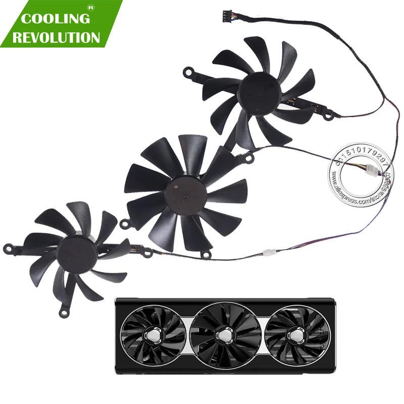 Ventilador de tarjeta gráfica CF9015H12S CF1015H12S DC12V para XFX Radeon RX 5700 XT THICC III Ultra RX57XT8TBD8