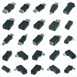 Adaptador Micro USB Hembra a Macho en Ángulo de 90°