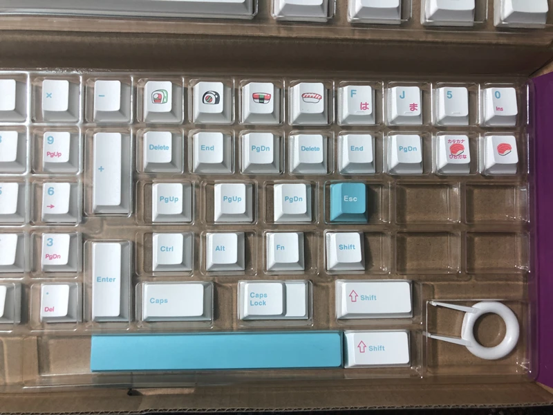 Teclas PBT de 135 teclas, perfil de cereza, DYE-SUB, teclas de Sushi personalizadas para teclado mecánico, diseño 61 64 84 108 - imagen 5