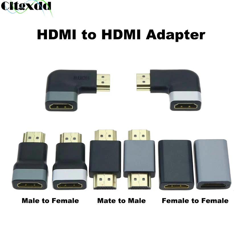 Cltgxdd-adaptador HDMI hembra a macho, convertidor de F-F, 4K, HDMI 2,0, Conector de extensión para PS4, Cable HDMI, extensor HDMI, 1 ud.