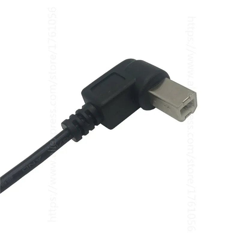 Cable USB de alta velocidad 2,0 A a B macho Cable de ángulo recto de 90 grados para Canon Brother Samsung Hp Epson Cable de impresora 5 pies 1,5 m - imagen 4