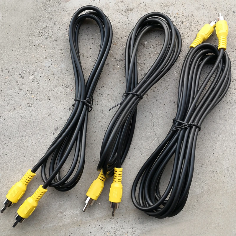 Cable de fono AV RCA macho a macho y macho a hembra extensión altavoz Coaxial Audio coche Cable de vídeo de imagen AV 1,5 M 3M 5M - imagen 3