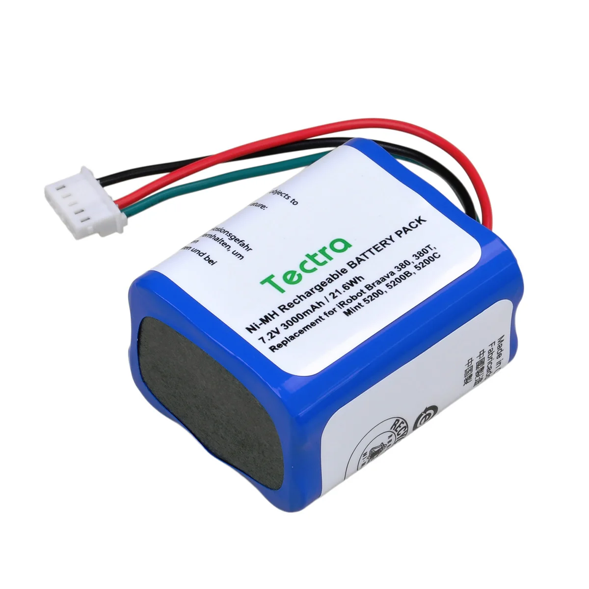 Akkus de batería Nimh de 3000 mAh para iRobot Braava 380t, 380, 390t, menta 5200, 5200B, 5200C - imagen 3