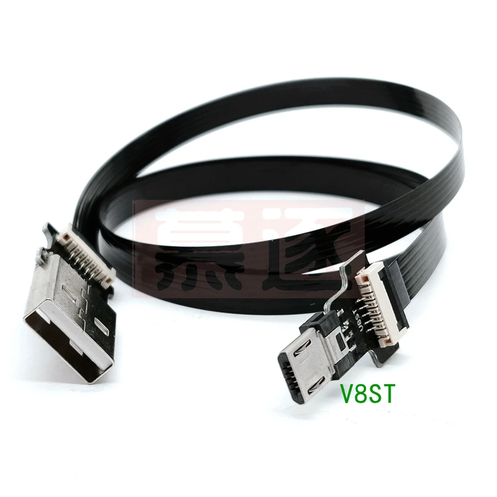 Monitor FPV estándar Mini Micro USB Super Weiche Ultra Dünne Flache FPC lade flexible Kabel konverter 5 cm-100 cm - imagen 5