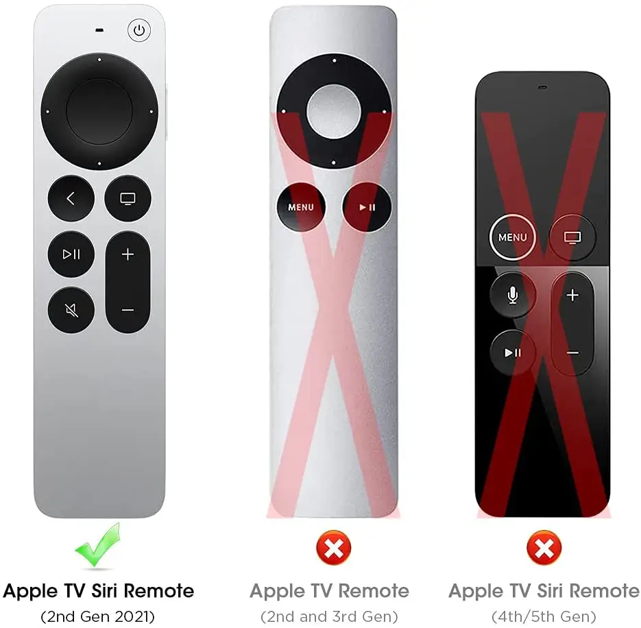 Funda protectora de silicona para Apple TV 4K Siri remoto antideslizante a prueba de golpes Compatible con Airtags, novedad de 2022 - imagen 3