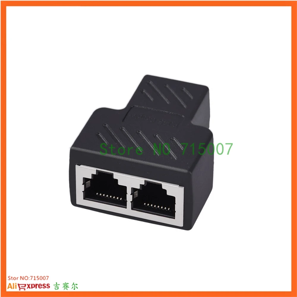 Cable de red Ethernet LAN RJ45 de 1 a 2 vías, adaptador de conector divisor hembra para estaciones de acoplamiento de ordenador portátil - imagen 2