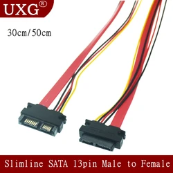 Cable Slimline SATA 13-pin macho a 7-pin hembra para DVD RW