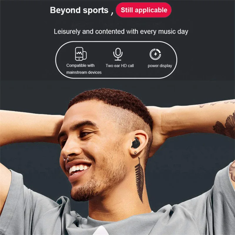 Auriculares deportivos inalámbricos con Bluetooth para teléfono inteligente, audífonos TWS Y30 10 unids/lote, venta al por mayor (Caja de paquete al por menor/bolsa Opp) - imagen 4