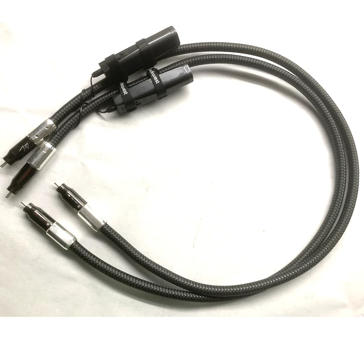 Cable de interconexión Hifi Hi-End Audiophile WILD plateado RCA con 72V DBS sin batería - imagen 3