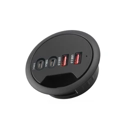 Concentrador USB 3.0 de sobremesa con doble USB-C y alimentación