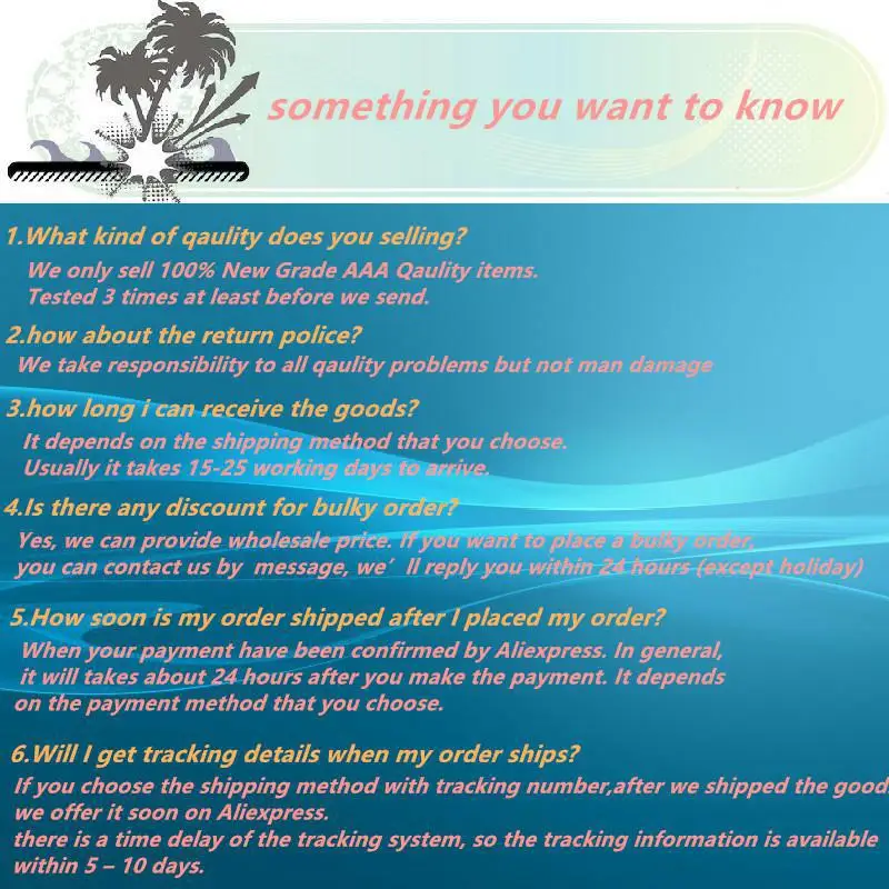 Un póster con una lista de preguntas y respuestas sobre el envío