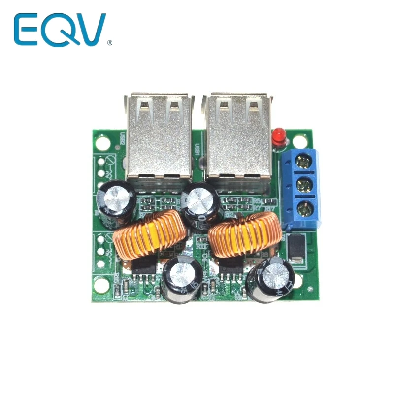 Módulo de placa Convertidora de fuente de alimentación de 4 puertos USB, cc 12V, 24V, 40V a 5V, 5A, para teléfono MP3/MP4, equipo de coche - imagen 3