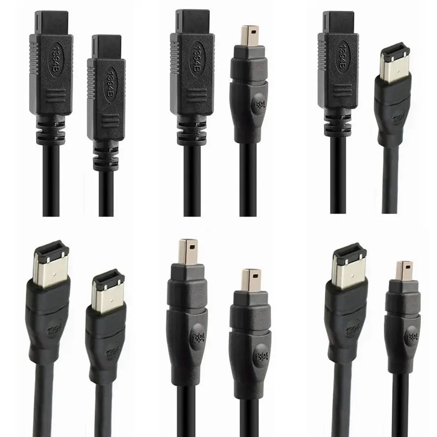 FireWire 800 IEEE-1394B 9 Pines 6 Pines 6 Pines 4 Pines 4 Pines IEEE 1394 Cable Adaptador ILink 4 Pines Cable Firewire 400 1.8m 3m 5m - Vista principal del producto