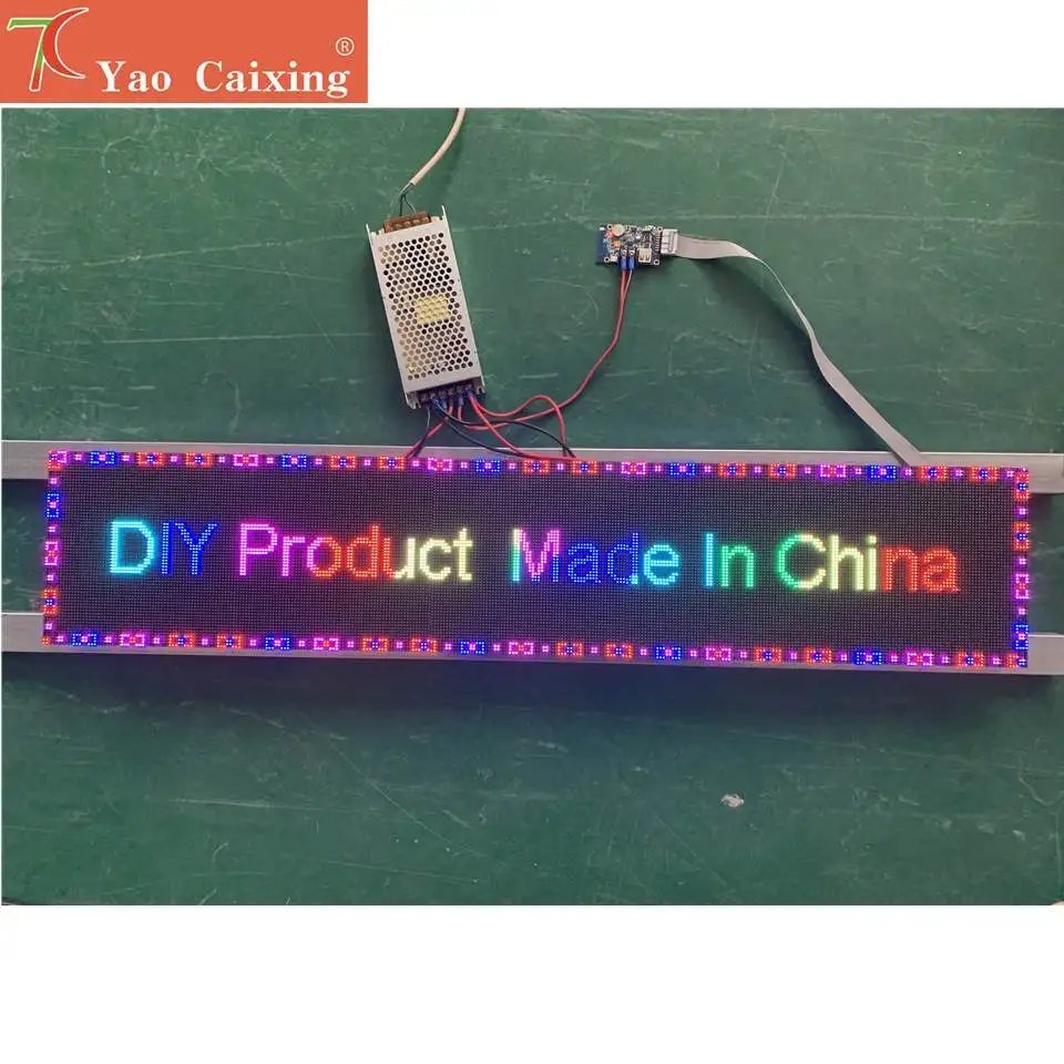 Módulo de matriz Led para interiores, controlador Wifi con interruptor de fuente de alimentación, pantalla Digital DIY, 960x192mm, 5 piezas, P3, Hd-WF1 - imagen 4