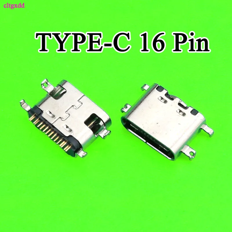 Conector USB 3,1 tipo C, conector hembra de 16 Pines, ángulo recto, guía SMT, conector USB versión 3,1, receptáculo para Lenovo S5 K520, 2 uds. - imagen 2