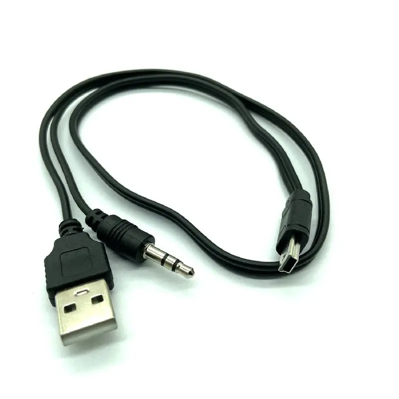 Reproductor Bluetooth 2 en 1 para altavoz portátil, Conector de Cable USB de 3,5mm, Cable auxiliar macho, Mini USB, 5 pines, carga de líneas de datos - imagen 5