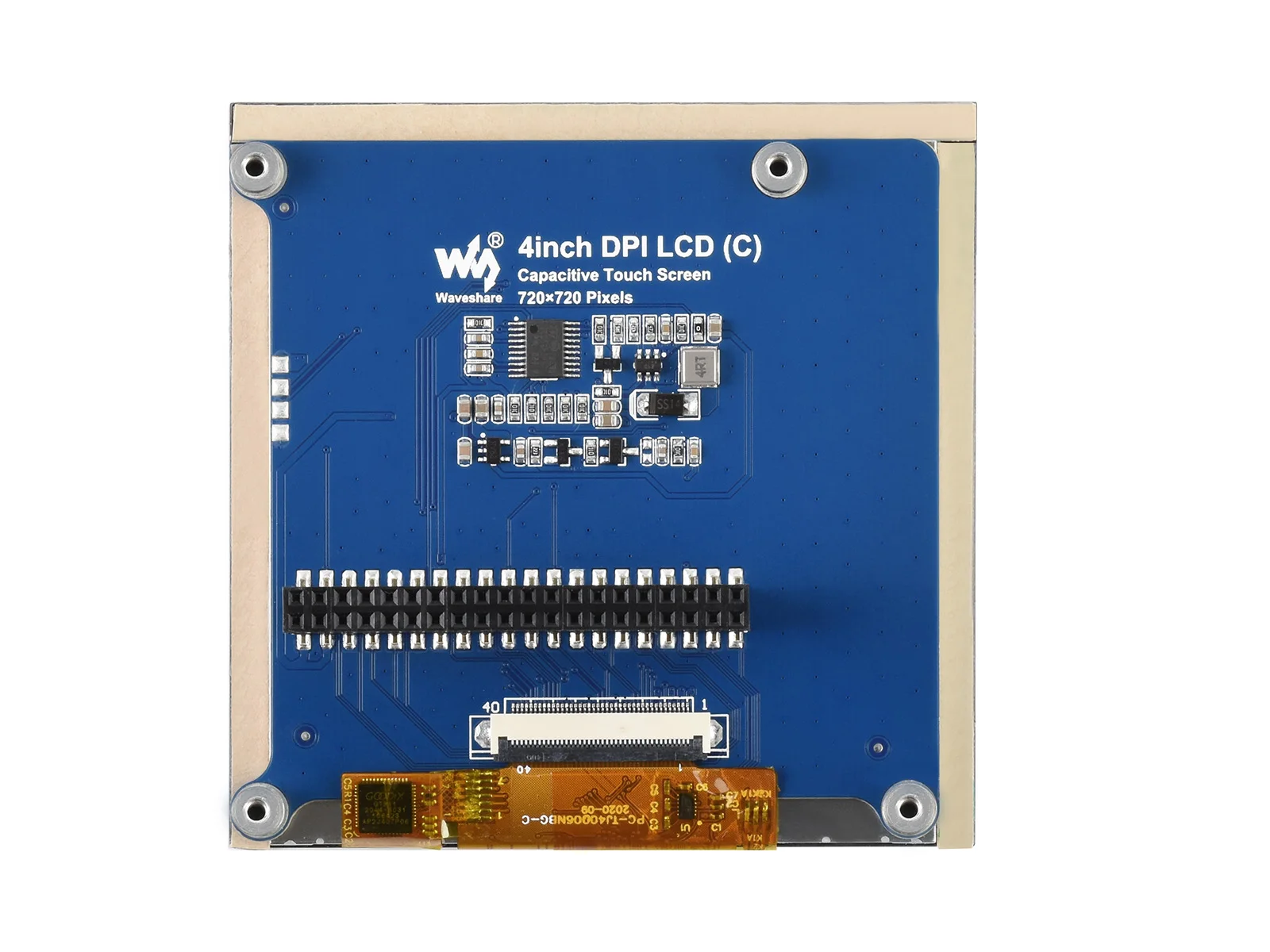 Waveshare LCD de pantalla táctil capacitiva cuadrada de 4 pulgadas (C) para Raspberry Pi 5/4B/3B/Pi Zero, 720 × 720, DPI, IPS - imagen 5