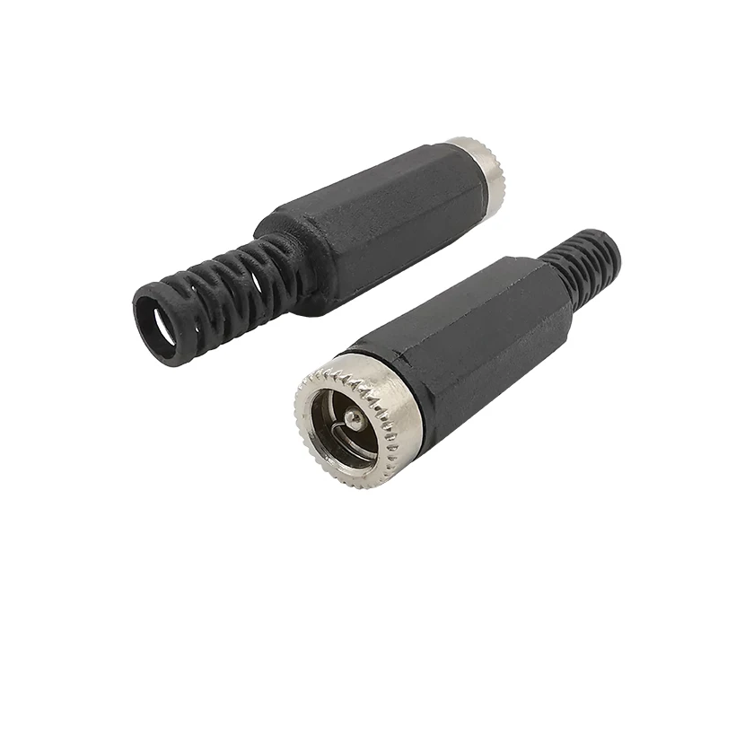 Conectores de CC de 5,5x2,1mm, conector macho y hembra, tuerca de enchufe, adaptador de corriente de CC de 2,1x5,5 DC-022, 5/10 piezas, DC-022B - imagen 5