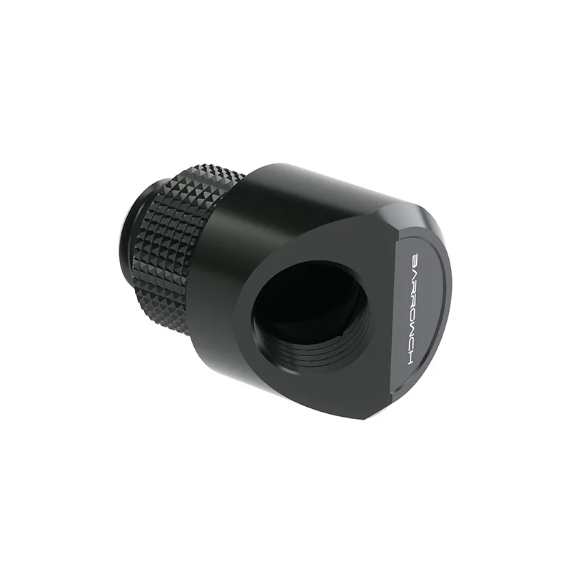 BARROWCH-accesorios giratorios G1/4 ", 45 grados, 360, conector necesario de construcción de refrigeración por agua para ordenador, negro, plata, FBWT45-MR - imagen 5