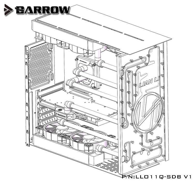 Un estuche de computadora con un diagrama del interior