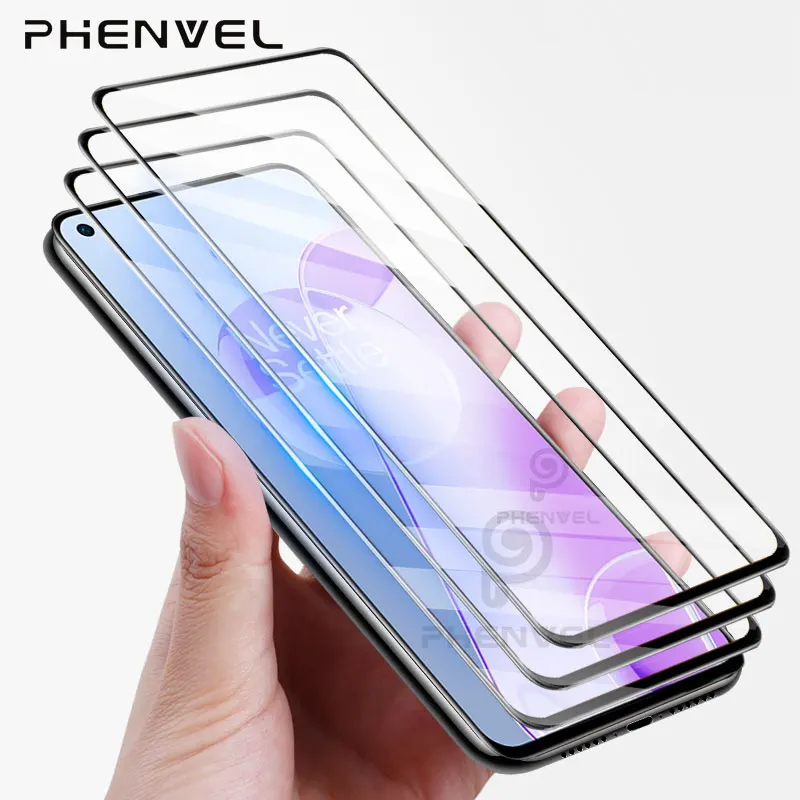 Protector de pantalla de vidrio templado para Oneplus 9R, cubierta completa para Oneplus 9, 8T, 7T, 6T, 7, 9, 9RT, 5G, OLEOFÓBICO, 3 unidades - imagen 2