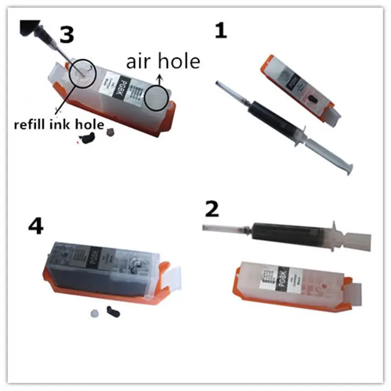 Cartucho de tinta rellenable PGI-470 470 para impresora CANON PIXMA MG6840, MG5740, TS5040, TS6040, 5 tintas de Color de 500ml - imagen 4