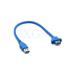 Bochara Cable Extensión USB 3.0 Macho-Hembra Panel Blindado