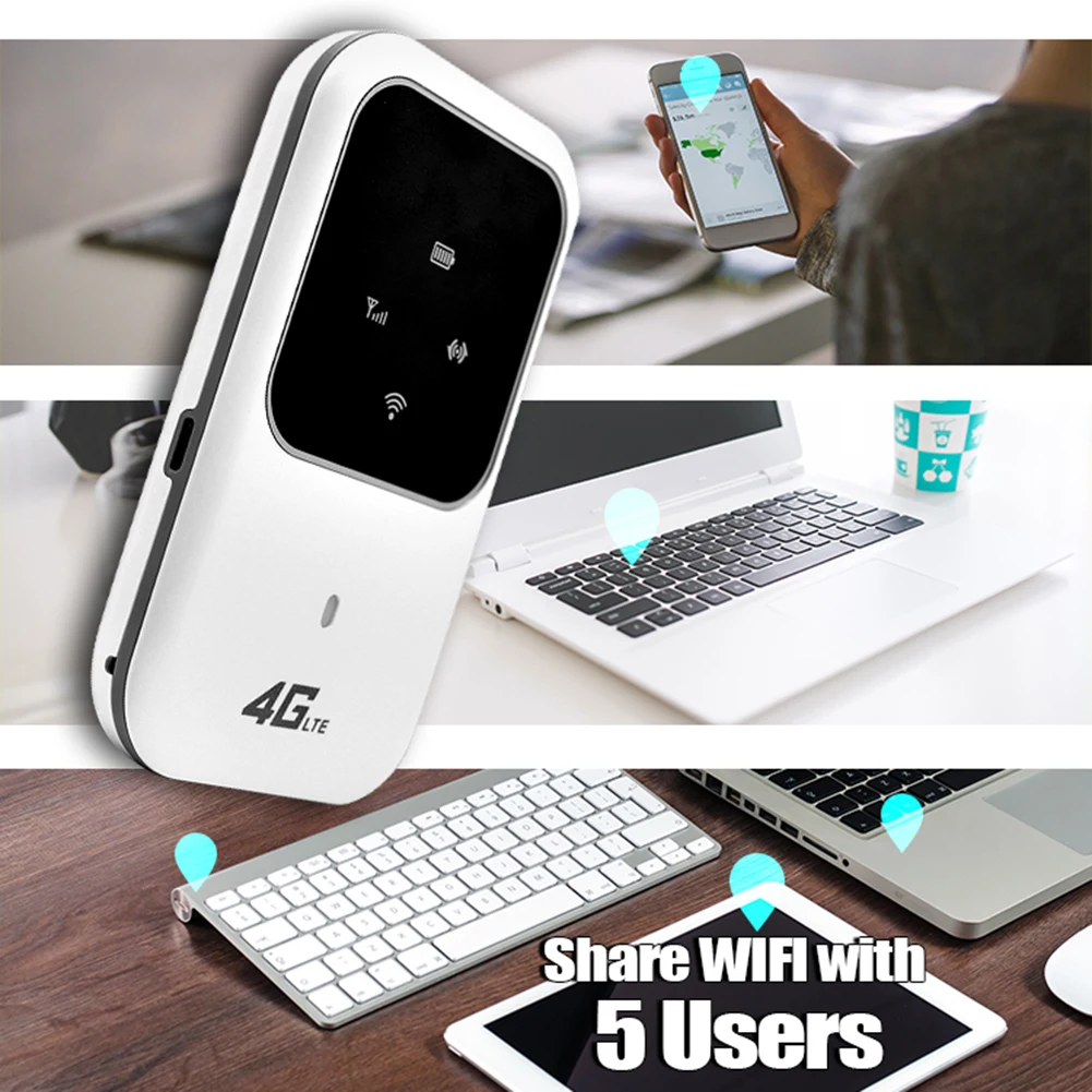 MIFI-enrutador inalámbrico de bolsillo para coche, módem de banda ancha móvil de 2,4 Mbps, punto de acceso SIM desbloqueado, de largo alcance, 4G, LTE, 100G - imagen 4