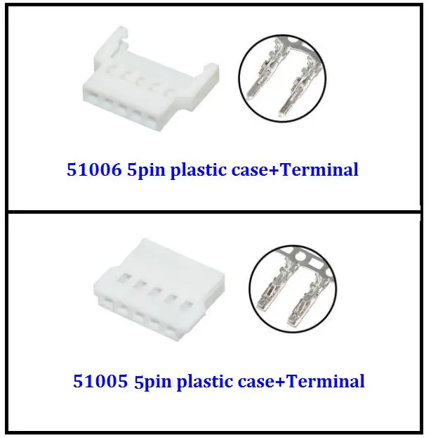 Envío Gratis 51005 51006 2 pines 3 pines 4 pines 5 pines terminal macho y hembra y juego de combinación de caja de plástico 100 juegos - imagen 2