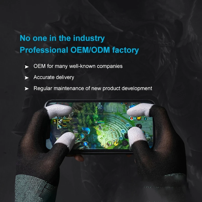 Guantes antideslizantes para juegos de móvil, protectores de manos transpirables para pantalla táctil, a prueba de sudor, 2 piezas - imagen 5